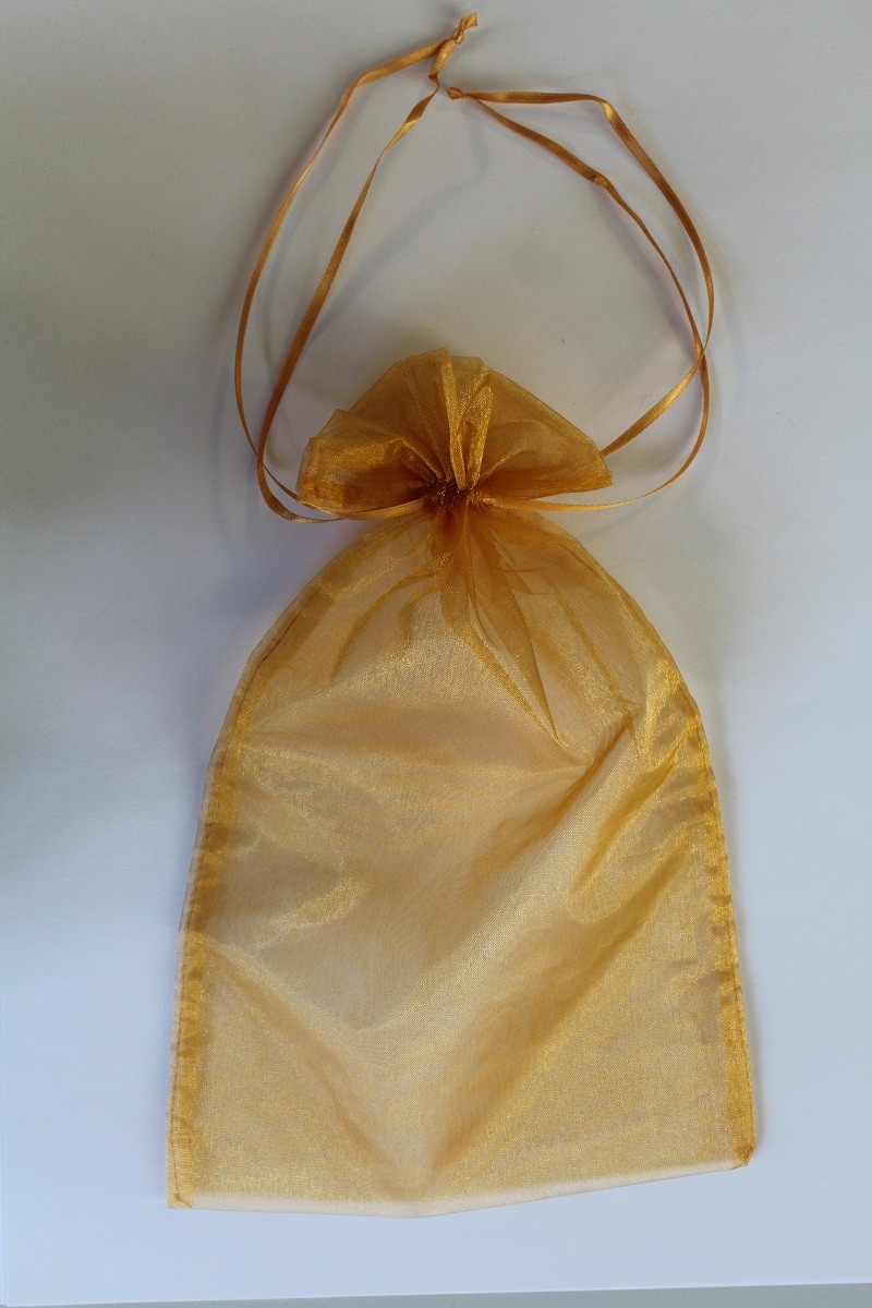 991b Geschenksäckchen - Organza Gold 20x 30 cm